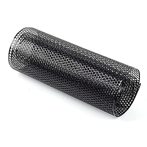 AggAuto Universal 40 inchx13 inch Car Grill Mesh - Aluminum Alloy Automotive Grille Insert Bumper Honeycomb Hole 6mm Spacing 1mm, One of the Most Multifunctional Shape Grids 100x33cm Black — view 4