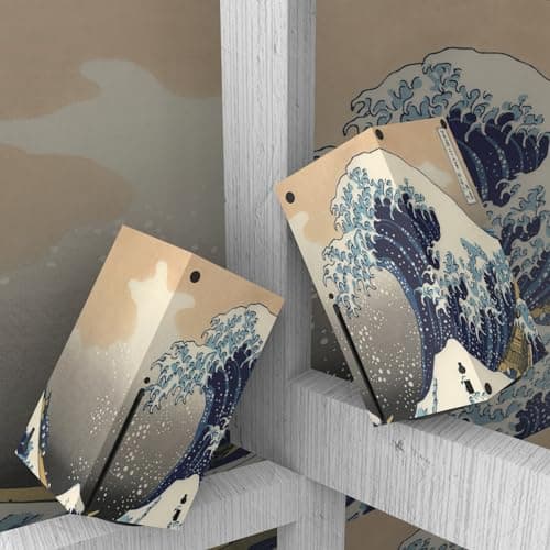 PlayVital The Great Wave Custom Vinyl Skins for Xbox Series X, Wrap Decal Cover Stickers for Xbox Series X Console Controller — view 4