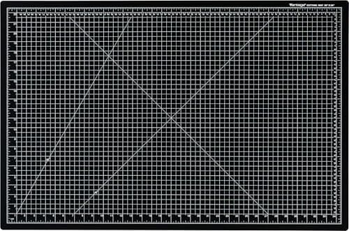 Dahle 10673 Vantage Self-Healing Cutting Mat, 24" x 36", Black, 5 layer PVC Construction, 1/2" Grid Lines, Self Healing for Maximum Durability, Perfect for Cropping Photos, Cutting, Sewing, and Crafts