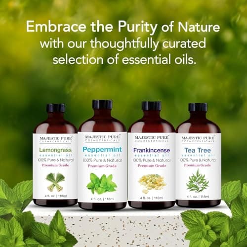 Majestic Pure Peppermint Essential Oil - Huge 118 ml - 100% Pure and Natural Oil for Soap Making Scent- Premium Grade with Glass Dropper — view 7