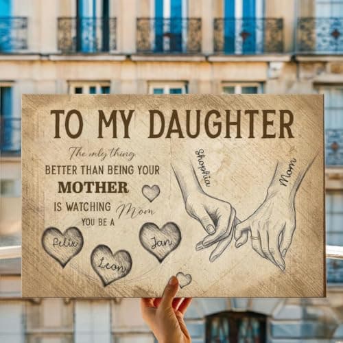 GABITA Personalized Mother-Daughter Wall Art Canvas, The Only Thing Better Than Being Your Mother, New Mom Gift, Mother's Day Canvas, Gifts for Daughter — view 5