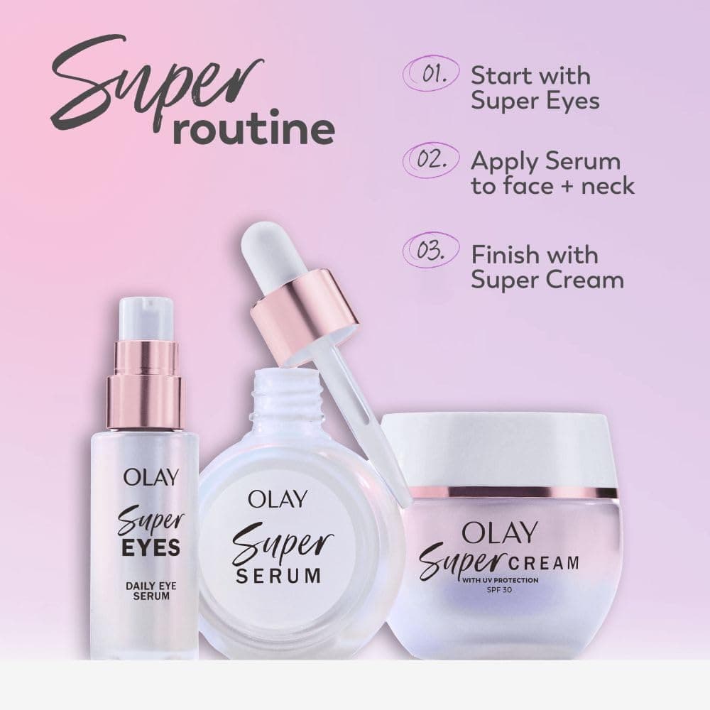OLAY Super Eyes Daily Eye Serum for Dark Circles and Puffy Eyes 13.5 mL - With a Super Depuff Eye Roller - Vitamin C, Caffeine, Aloe Vera, Niacinamide & Collagen Peptide – Fragrance-Free Under Eye — view 8