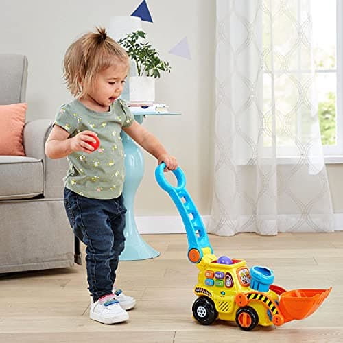 VTech Pop-a-Balls Push and Pop Bulldozer, Yellow — view 9
