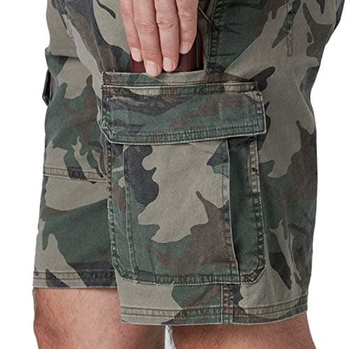 Wrangler Authentics Men's Classic Cargo Stretch Short, Green Camo, 36 — view 4