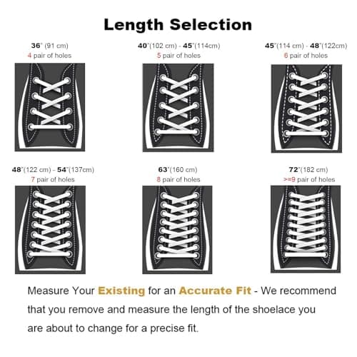 Handshop 2Pair Flat Shoelaces 5/16" - Shoe Laces Replacements For Sneakers and Athletic Shoes Boots White 114cm — view 3