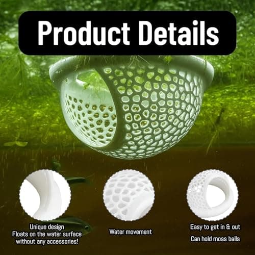 Floating Betta Hide & Shrimp Cave – 3D Printed Aquarium Hammock, Feeding Ring & Resting Spot for Betta Fish, Shrimp & Small Fish (Eco-Safe PLA) — view 3