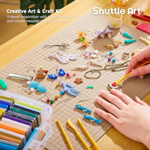 Shuttle Art Polymer Clay Kit, 60 Colors Oven Bake Clay for Kids, 19 Sculpting Tools, 16 Accessories, Non-Sticky, Non-Toxic DIY Crafts for Kids Adults — view 5