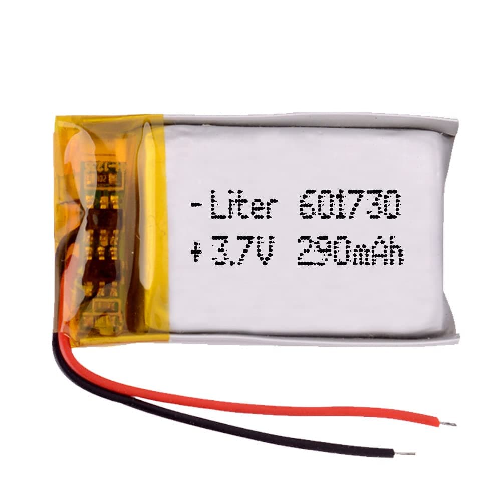 Batería 601730 LiPo 3.7V 290mAh 1.073Wh 1S 5C Liter Energy Battery para Electrónica Recargable teléfono portátil vídeo smartwatch Reloj GPS - No Apta para Radio Control 32x17x6mm (290mAh|601730)