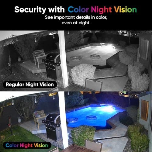 WYZE Cam v4 (Latest Model), 2.5K AI Security Camera, Indoor/Outdoor Cameras for Home Security, Vibrant Color Night Vision, No Subscription Required, Free Expert Help, White — view 3