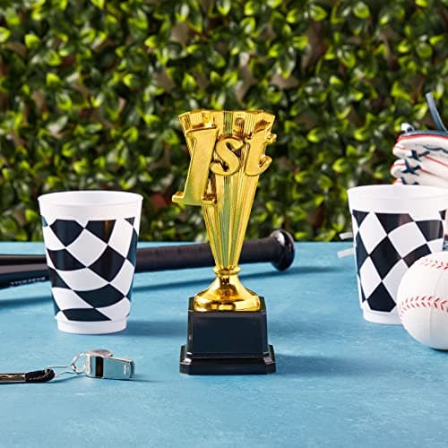 1st Place Trophy Award for Sports Tournaments, Funny Gold Trophies for Adults, Competitions, Achievements (8 In)