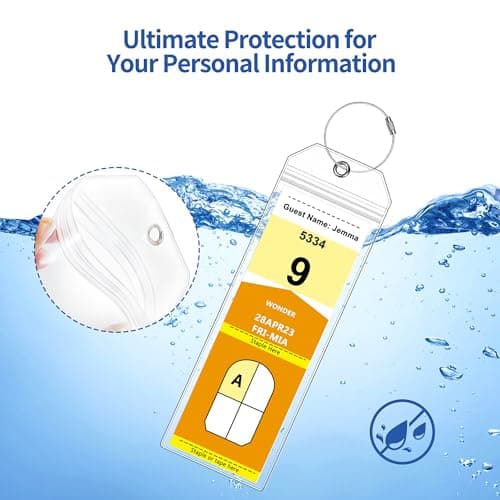 8 Pack Luggage Tags Travel Essentials & Cruise Essentials for NCL, Princess, Carnival, Royal Caribbean & Celebrity Cruise Ships by SEAVILIA — view 4