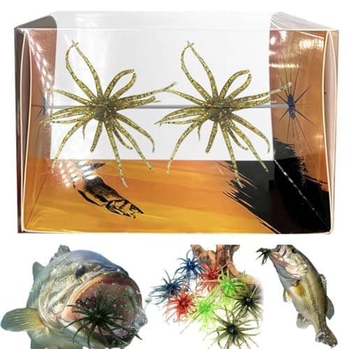 2PCS Sea Urchin Fishing Bait, Soft Plastic Bass Fishing Lure, Lure Bait for Black Pits,Soft Sea Urchin Baits,Soft Artificial Creature Bait Lures for Bass, Freshwater & Saltwater (A)