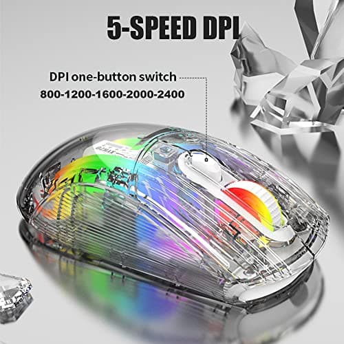 Gaming Mouse Wired, Honeycomb Hollow Lightweight Ergonomic USB Wired Mouse with Backlight, up to 6400 DPI, RGB Gaming Mouse for Mac, Laptop, Computer — view 5