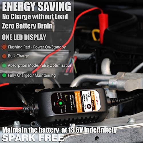 MOTOPOWER MP00205A 12V 800mA Fully Automatic Battery Charger/Maintainer — view 2