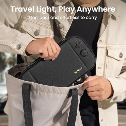 tomtoc Slim Carrying Case for Nintendo Switch 2 Model 2025, Odorless Felt Protective Hard Shell with 12 Game Card Slots, Portable Travel Storage Case with Original Patent and Military Grade Protection — view 6