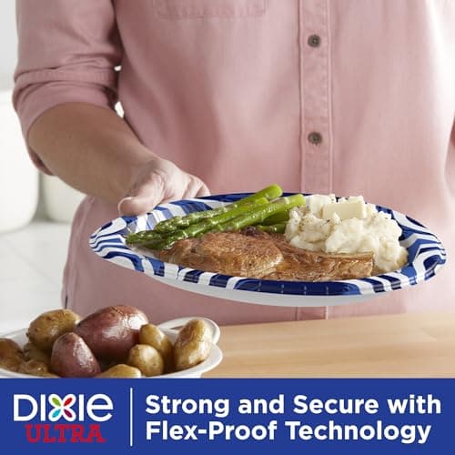 Dixie Ultra, Large Paper Plates, 10 Inch, 44 Count, 3X Stronger*, Heavy Duty, Microwave-Safe, Soak-Proof, Cut Resistant, Disposable Plates For Heavy, Messy Meals — view 3