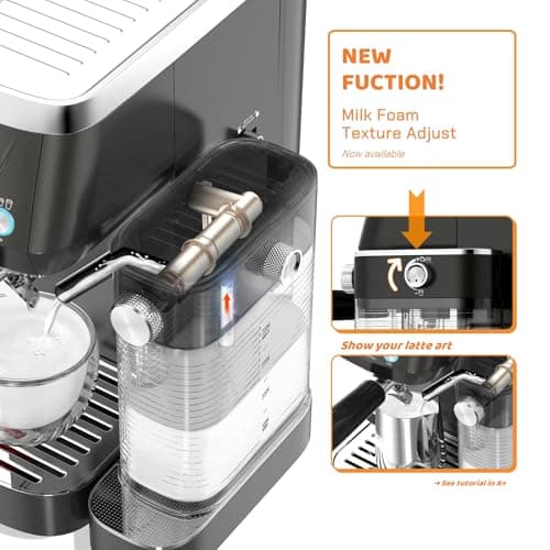 MAttinata Cappuccino Machine, Espresso Machine with Automatic Milk Frother — view 2