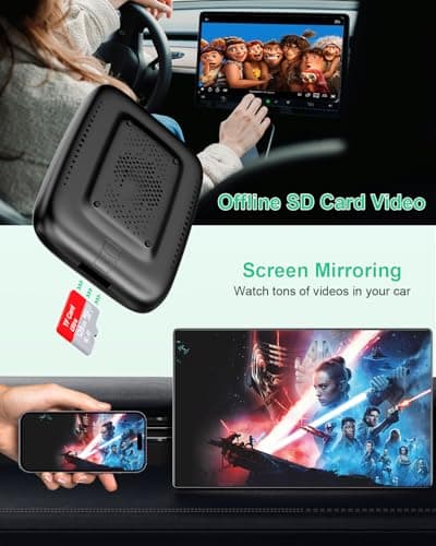 Upgraded Wireless CarPlay Adapter and Android Auto Wireless Adapter-Magic Link Ai Box Support Netflix/YouTube/Mirroring/TF Card Converts Wired to Wireless Carplay for OEM Wired CarPlay Cars