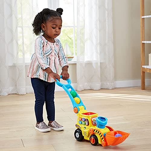 VTech Pop-a-Balls Push and Pop Bulldozer, Yellow — view 10