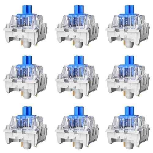 Zhouwang 36PCS Blue Switches,3 Pin Replacement Dustproof Mechanical Keyboards Switches, Suitable clicker for 3D Prints and Gaming Keyboards
