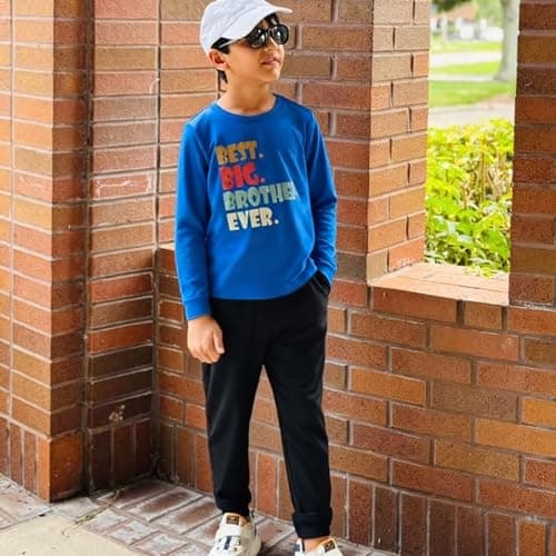 BIG ELEPHANT 3 Pack Boys Sweatpants, Youth Cotton Athletic Joggers Pants with Pockets and Drawstring — view 3