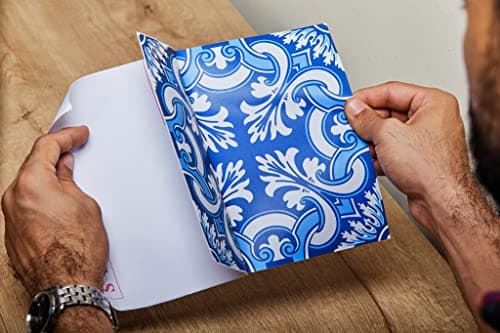 Poromoro Spanish Portuguese Azulejo Style Peel and Stick Backsplash Tile Stickers Set of 16 pcs (11.9, 15) — view 4