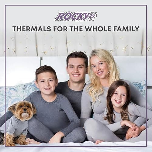 Rocky Thermal Underwear For Girls (Long Johns Thermals Set) Shirt & Pants, Base Layer w/Leggings/Bottoms Ski/Extreme Cold (Ballerina - Large) — view 7