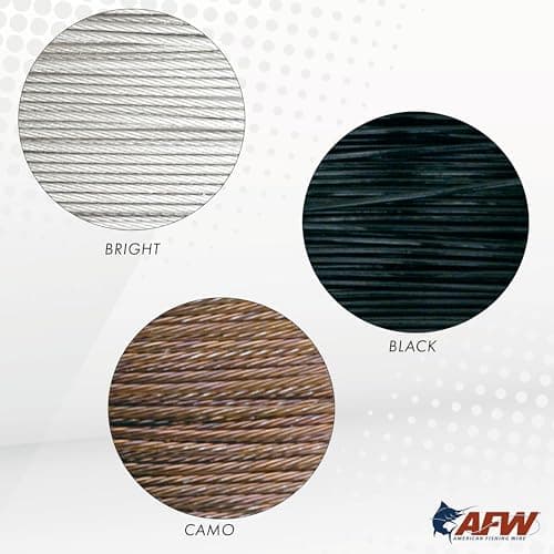 American Fishing Wire Surflon Nylon Coated 1x7 Stainless Steel Leader Wire, Black, 100-Feet/30-Pound — view 6