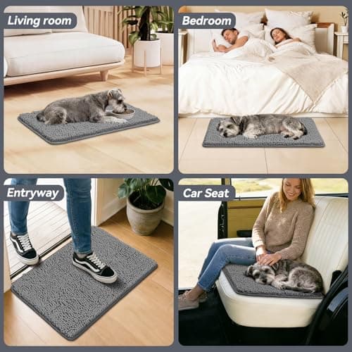 Bcoimo Super Absorbent Dog Door Mat, 30"*20" Anti Slip Mat for Muddy Paws — view 5