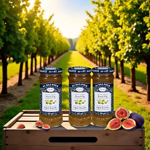 VALUBNDL: St. Dalfour Fig Fruit Spread (3-Pack) – 675ml Total (Three 284g / 10oz Jars) – 100% From Fruit All Natural – No Sugar Added – VALUBNDL Signature Bundle — view 4