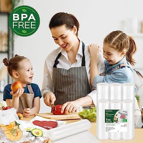 Bonsenkitchen Vacuum Sealer Rolls bags, 3 Rolls 11"x 20'+ 3 Rolls 8"x 20' — view 5