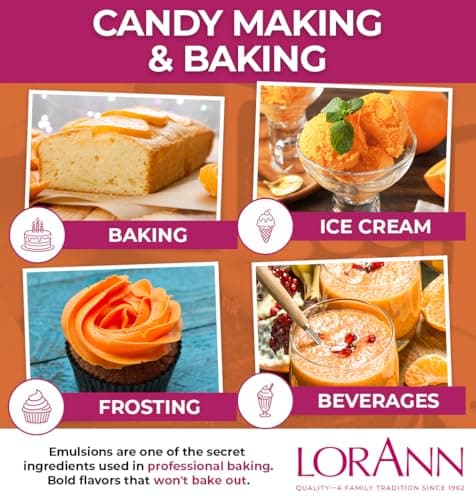 LorAnn Orange Bakery Emulsion, 4 oz - Intense Flavor Extract for Baking, Cookies, Frosting, Ice Cream, Orange Chocolate, Smoothies and Beverage - Vegan, Gluten, Sugar, and Nut Free — view 3