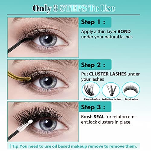 Lash Glue,Eyelash Glue,Waterproof Lash Bond and Seal,Lashes Clusters Glues for DIY Eyelash Extensions,Lash Glue for Eyelash Clusters 2-in-1 Bond and Seal Strong Hold 72H,Latex-Free(10ml) — view 4