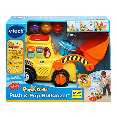 VTech Pop-a-Balls Push and Pop Bulldozer, Yellow — view 6