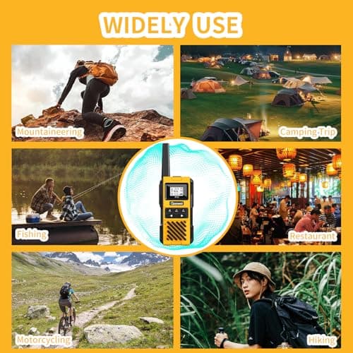 Gaswei G1pro Walkie Talkies Long Range for Adults, Rechargeable Heavy Duty Walkie Talkie with Doulbe PTT, 2 Way Radio, VOX for Farms, Warehouse, Fishing, Camping, Hunting - 4 Pack — view 5