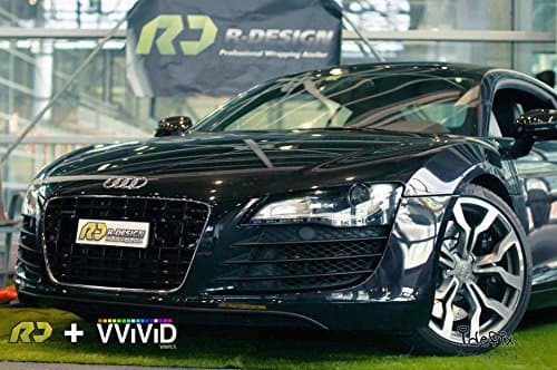 Black High Gloss Realistic Paint-Like Microfinish Vinyl Wrap Roll with VViViD XPO Air Release Technology - 1ft x 5ft