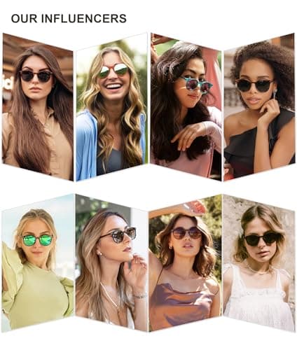 SOJOS Small Round Classic Polarized Sunglasses for Women Men Vintage Style — view 2