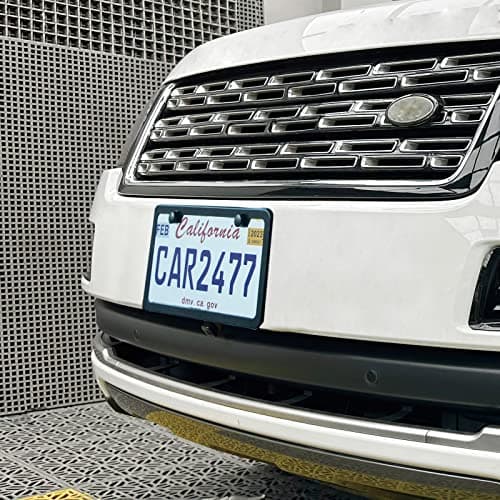 2PCS Premium Matte Black License Plate Frames, Solid Rust-Proof Aluminum Holder with 2 Holes, Universal Car Frame for Women and Man, Including Screws, by Lengnoyp. — view 2