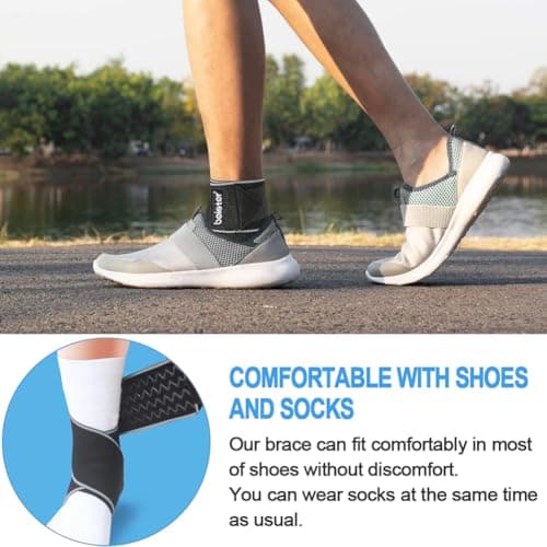 Beister Adjustable Compression Ankle Brace, Elastic Foot Support Wrap, Sprains Foot Brace for Sports Protect, Arthritis, Plantar Fasciitis, Achilles Tendonitis — view 3
