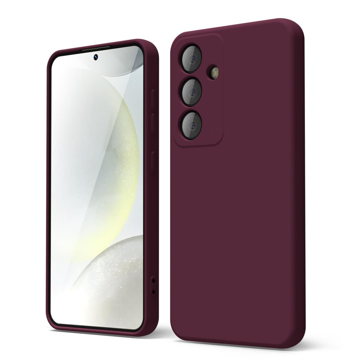 oakxco for Samsung Galaxy S23 Phone Case Liquid Silicone,Cute Thin Slim Soft Rubber TPU Plain Smooth Gel Cover for Women Girl Aesthetic Design, Matte Solid Protective & Shockproof, Burgundy Plum Wine — view 367