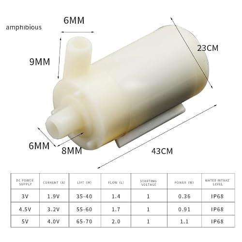 Holy Feather 4 Pcs Mini Water Pump - Multi-Use Submersible Fountain Pump for PC Liquid Cooling, Aquariums, Ponds & DIY Projects, 3W Food-Grade Safe Design Can Be Used Both Inside And Outside The Water — view 3