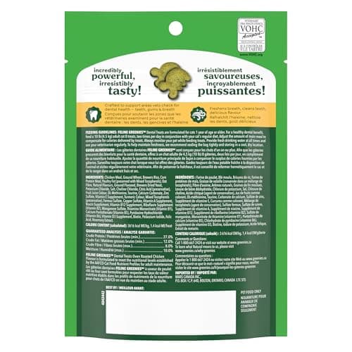 GREENIES Feline Cat Treats Natural Dental Care, Oven Roasted Chicken Flavour, 2.1oz. Pouch — view 12