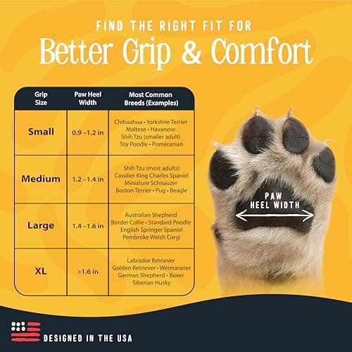 DOK TigerToes Premium Paw Grips for Senior Dogs, 40ct of Pre-Cut Anti Slip Dog Paw Pads for Hardwood Floors, Provides Traction for Slipping (40 Total Grips, Size Medium) — view 5