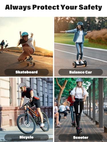Nocihcass Black Skateboard Helmet,Bike Helmets for Adults Women Man - Commuter, Bike, Skate, Scooter, Longboard & Incline Skating - Shock-Absorbing, Highly-Protective & Premium Ventilation — view 4