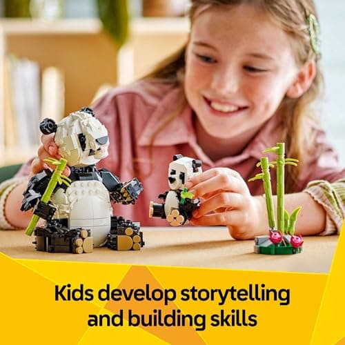 LEGO Creator 3 in 1 Wild Animals Panda Family - Building Toy Kit for Kids with 3 Building Options, Panda, Penguin, or Orca - 8 Year Old Girl & Boy Birthday Gifts - 31165 — view 4