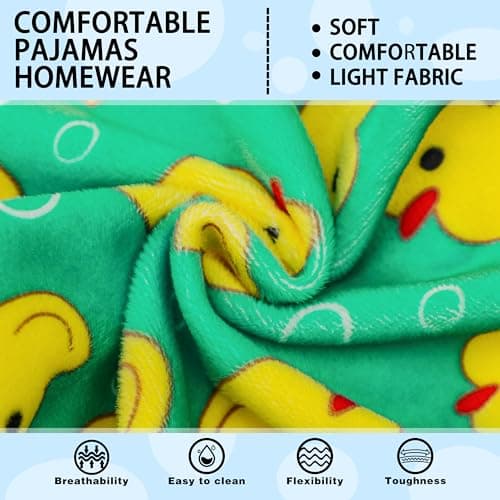 Paiaite Dog Pajamas Onesie: Comfortable Four-Legged Apparel for Small, Medium, & Large Dogs, Polyester Material for Comfort, Wrinkle Resistance, Moisture Wicking, and Stretchiness Yellow Duck M — view 2