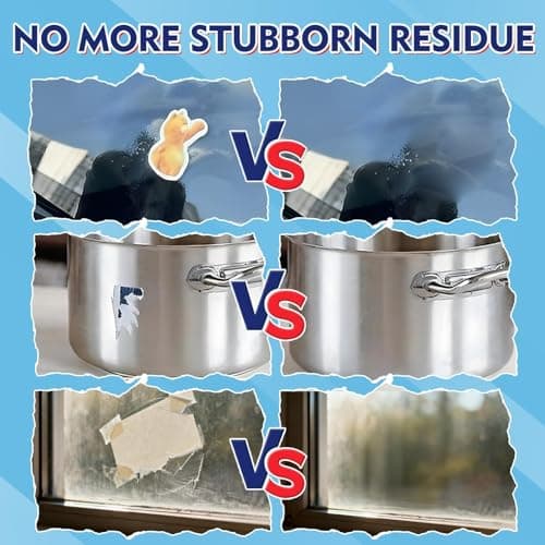 Adhesive Remover Spray, Sticker Remover Cleaning Multi-Surface Residue, Glue Remover for Tap, Decals, Glue, Chewing Gum, from Car, Windows, Glass, Plastic, Label Remover with Scraper and Towel