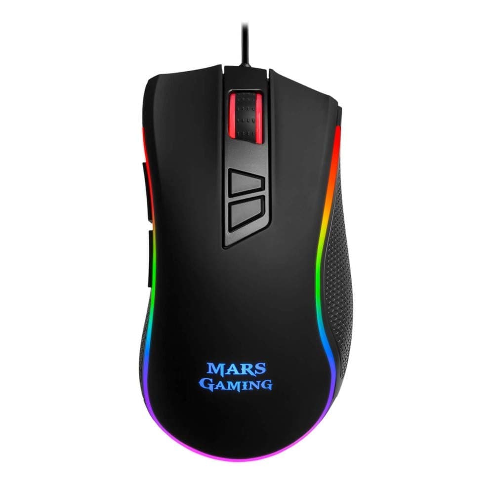 Mars Gaming MM024, Ratón Gaming RGB, Sensor Óptico 4000 dpi, Switches Mecánicos Huano, Iluminación RGB Flow, Ajuste On-The-Fly 1200/2400 / 3200/4000 dpi, Compatibilidad Multiplataforma, Negro — view 18