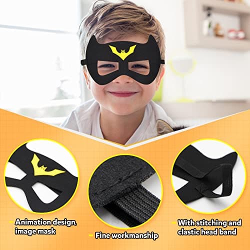Kids Costumes 8PCS Superhero Capes Set and Slap Bracelets for Boys, Girls Dress Up Party Favors (8PCS for Boys, Girls) — view 4