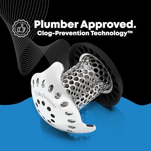 TubShroom Ultra Revolutionary Bath Tub Drain Protector Hair Catcher/Strainer/Snare, Stainless Steel, Stainless Combo — view 2
